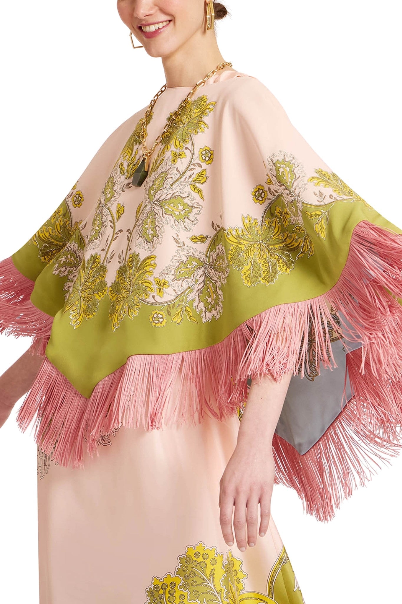 La DoubleJ Reversible Mini Poncho Top - Vermillion