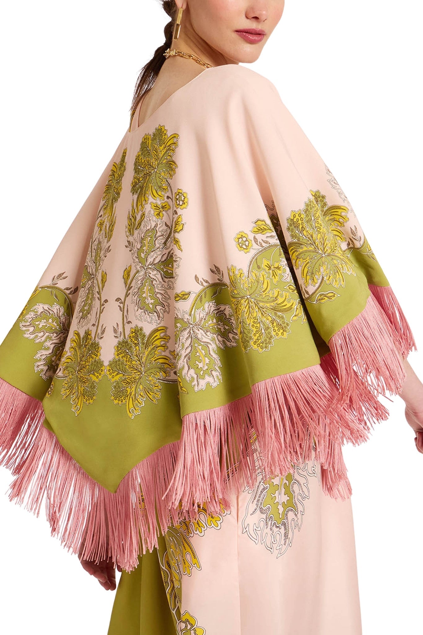 La DoubleJ Reversible Mini Poncho Top - Vermillion