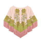 La DoubleJ Reversible Mini Poncho Top - Vermillion