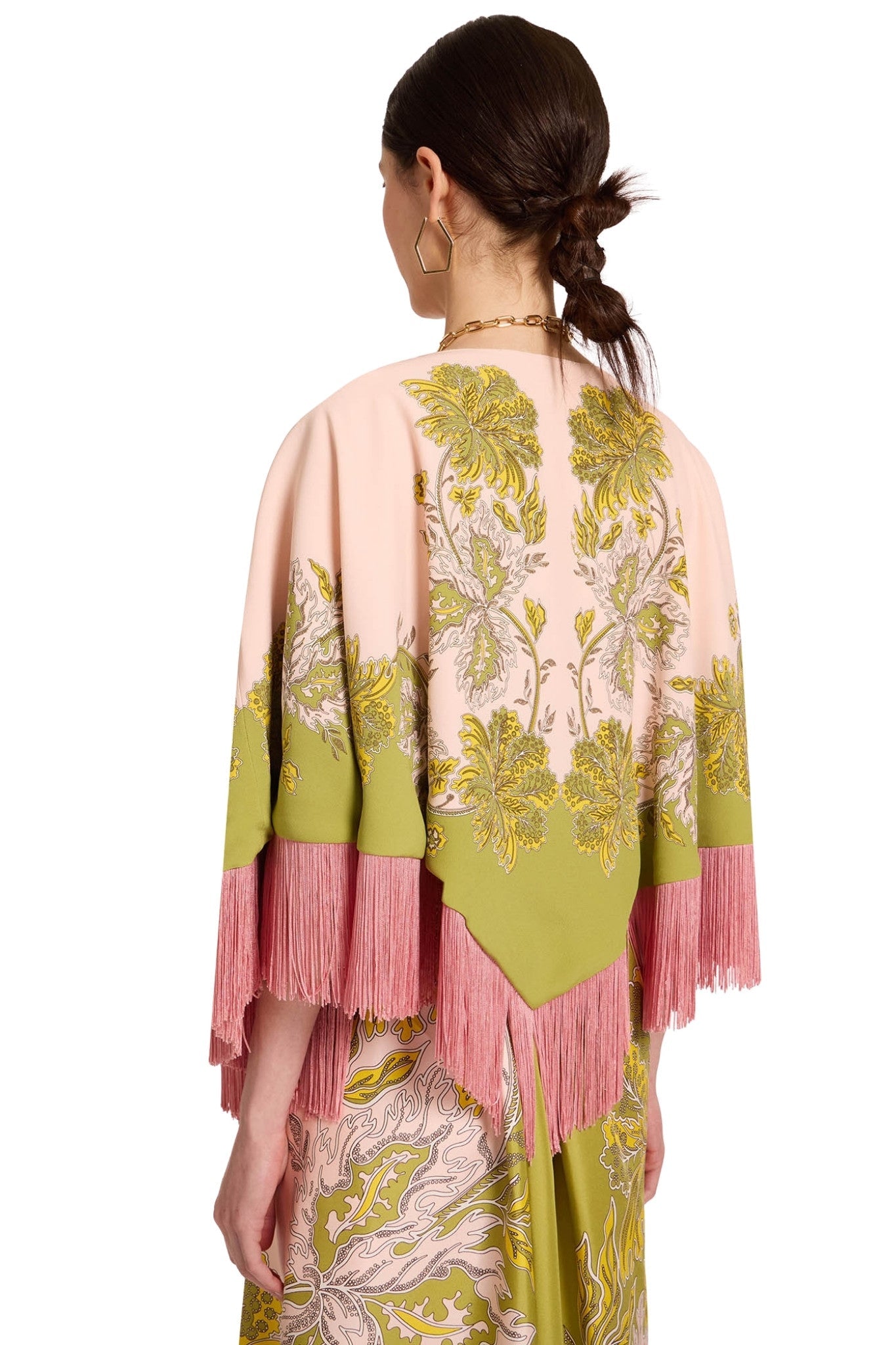 La DoubleJ Reversible Mini Poncho Top - Vermillion