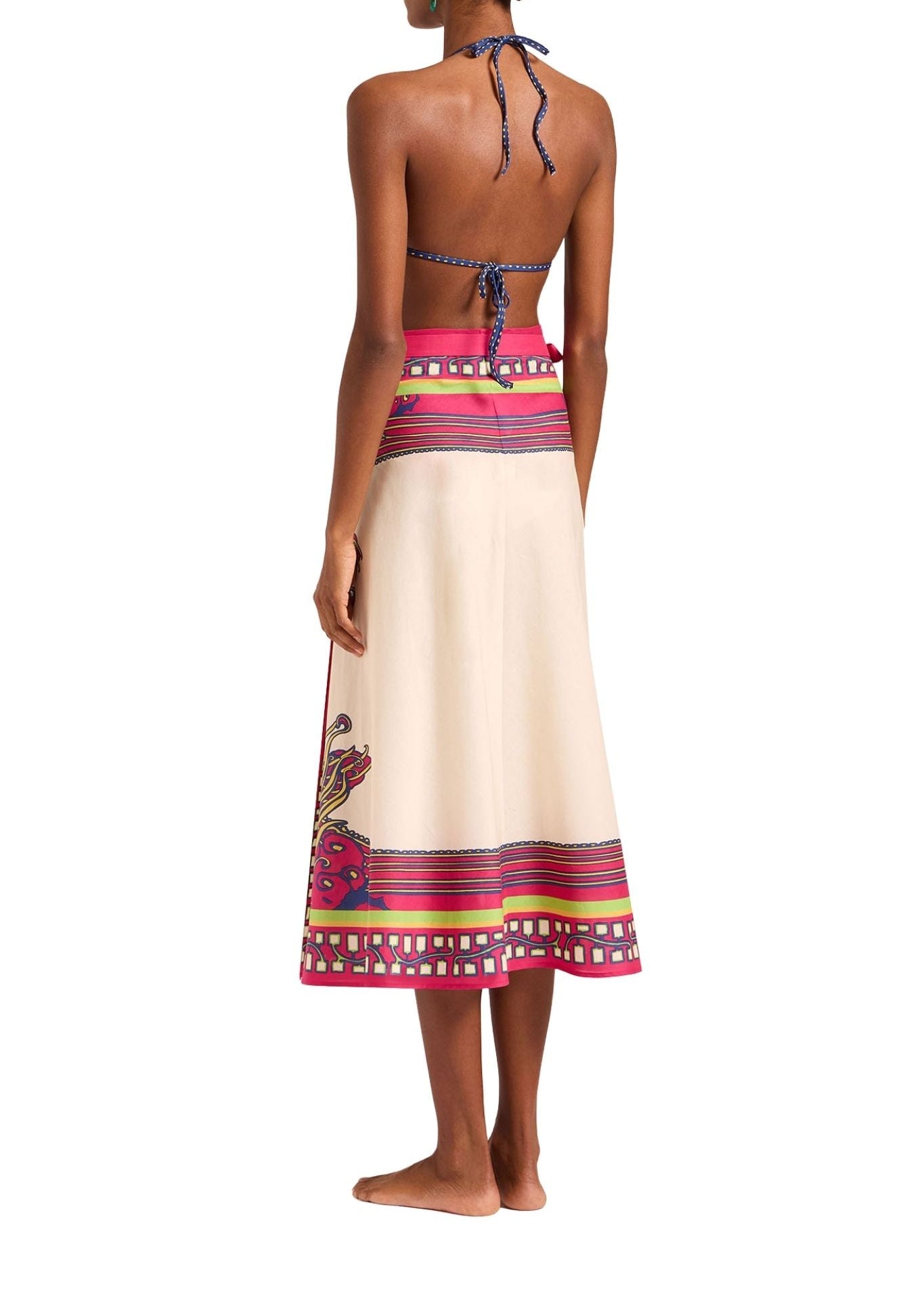 La Doublej Sarong Skirt - Vermillion