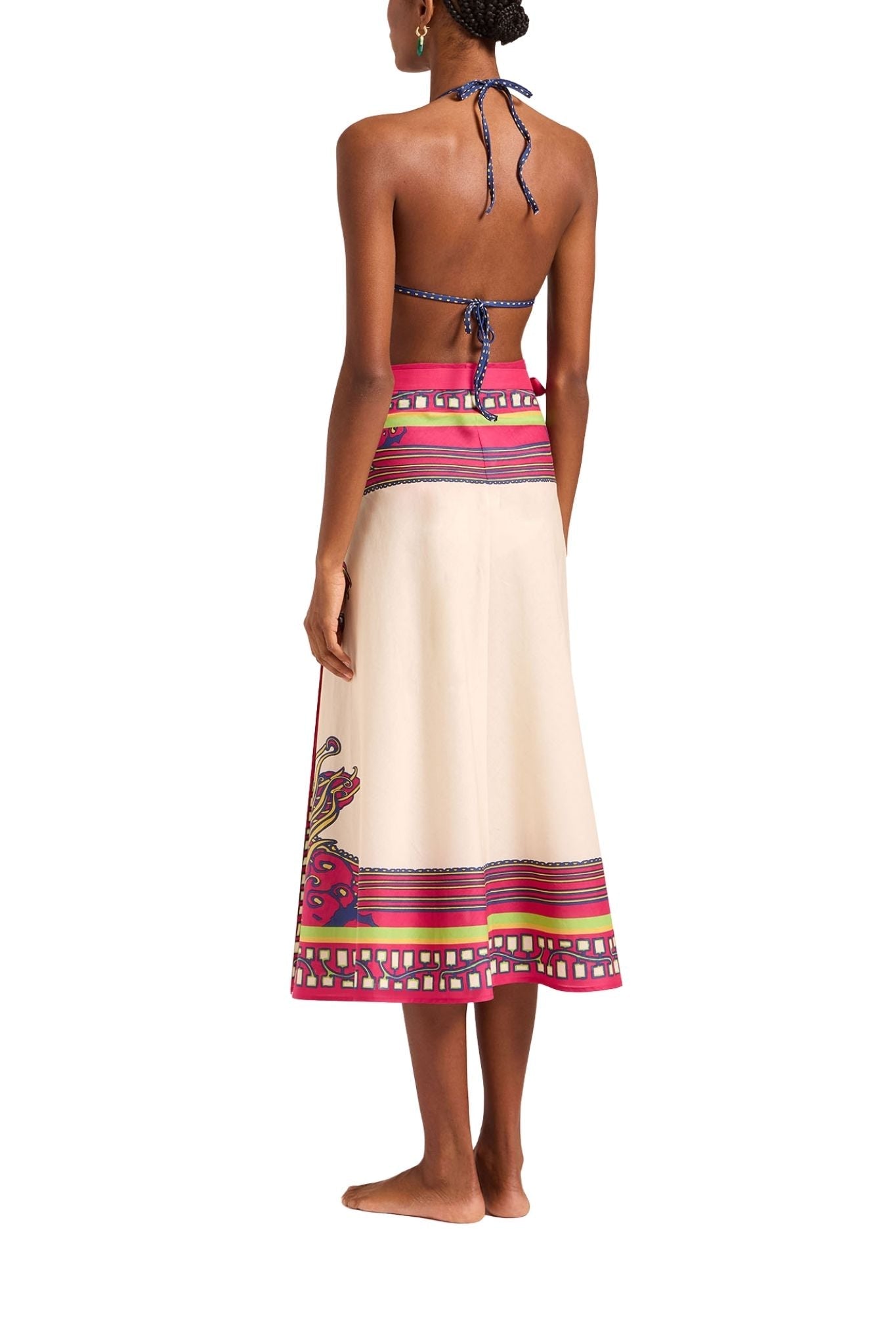 La Doublej Sarong Skirt - Vermillion