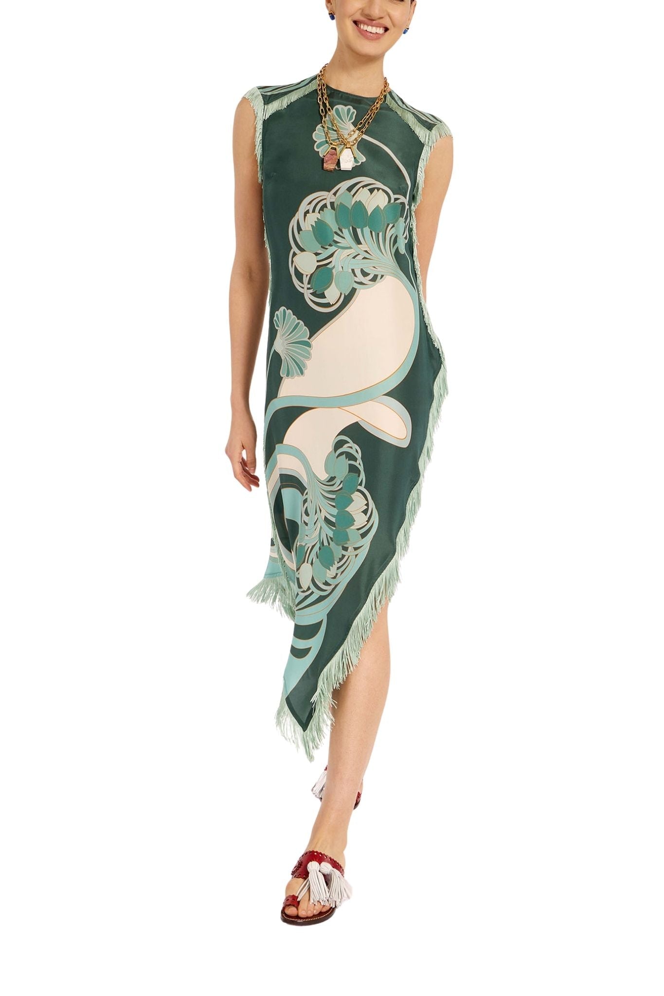 La DoubleJ Scarf Dress - Vermillion
