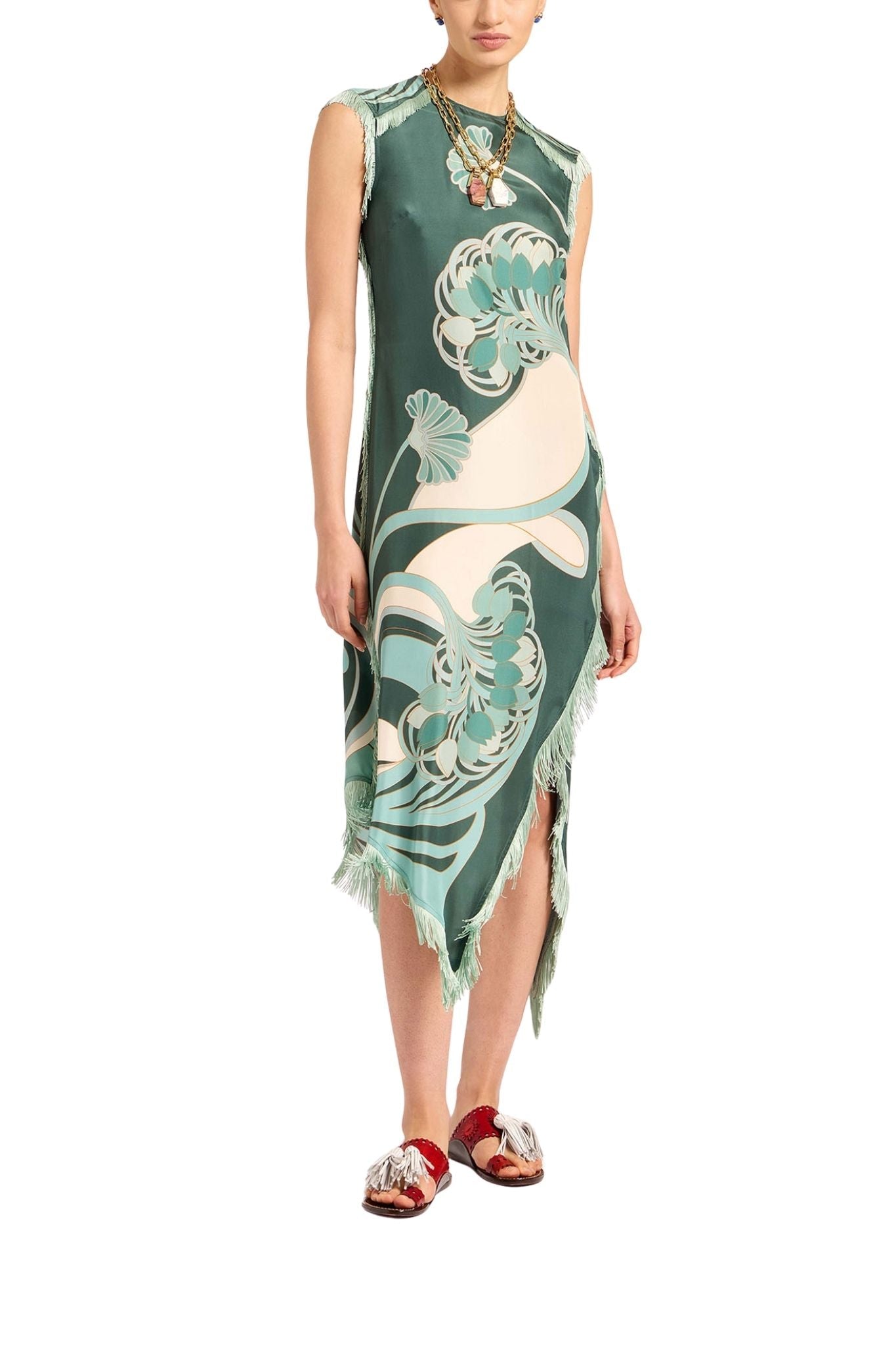 La DoubleJ Scarf Dress - Vermillion