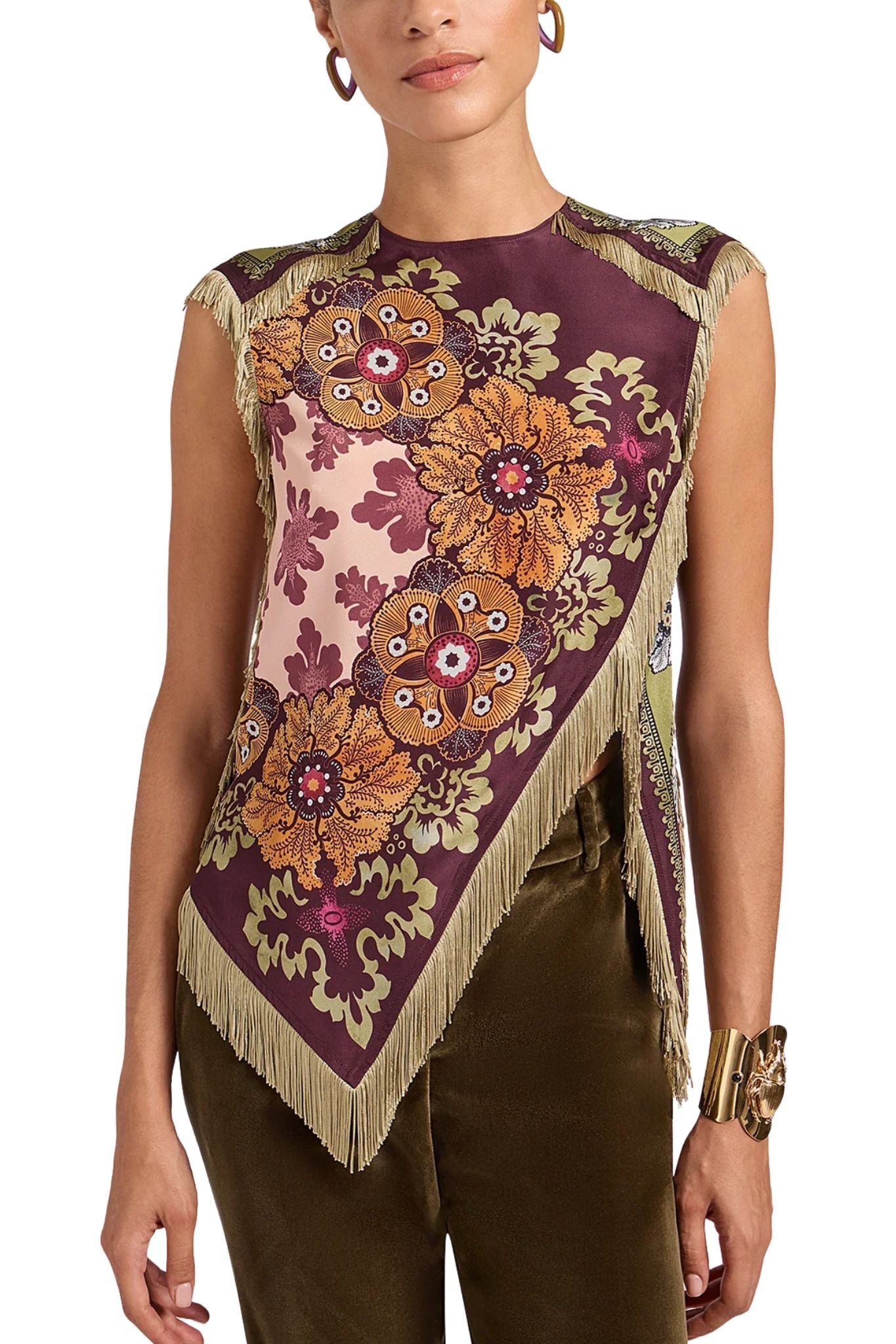 La DoubleJ Scarf Top - Vermillion