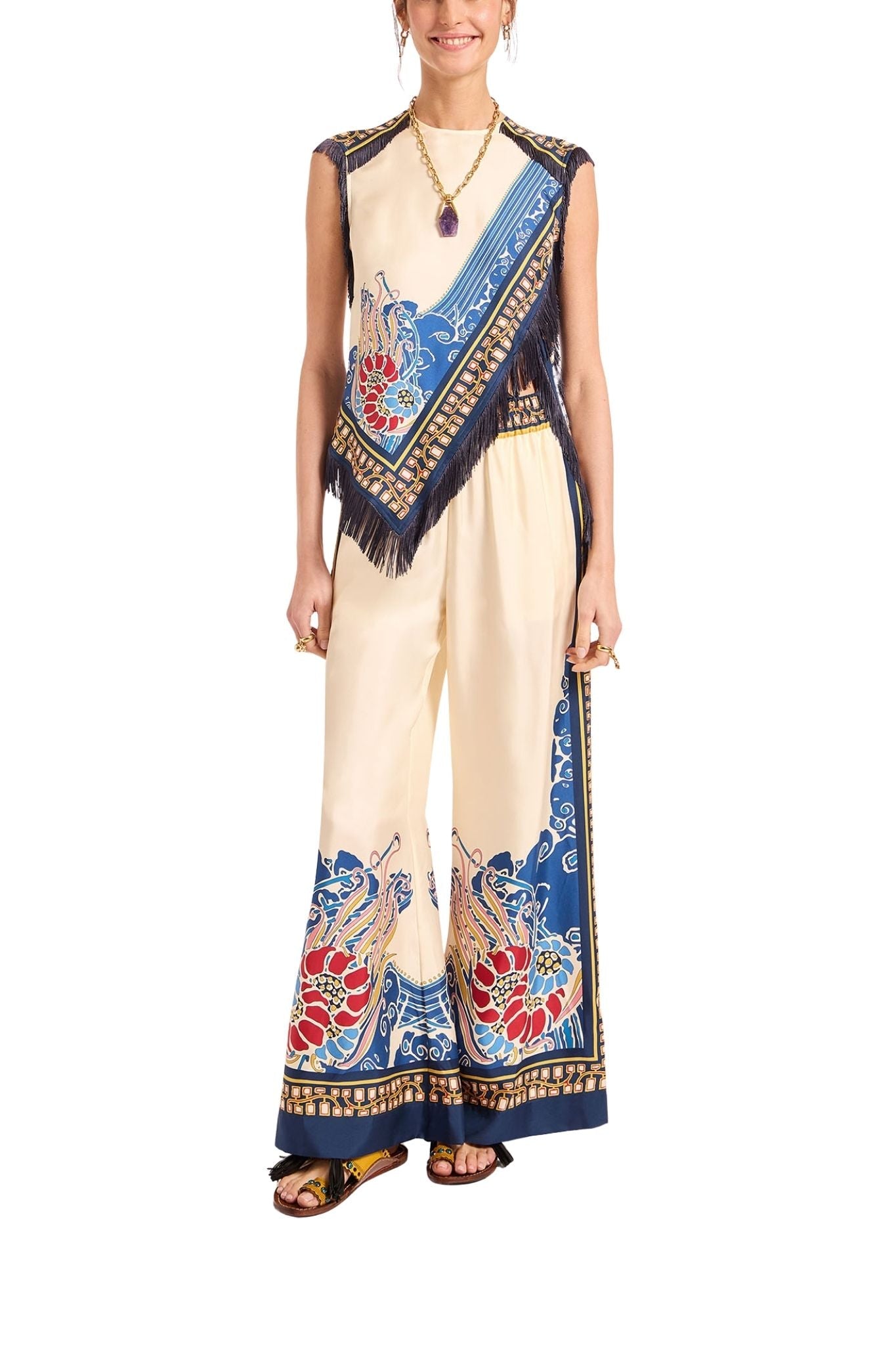 La Doublej Scarf Top - Vermillion