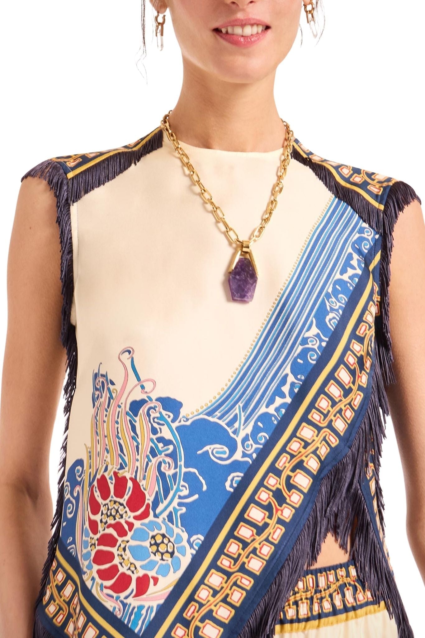 La Doublej Scarf Top - Vermillion