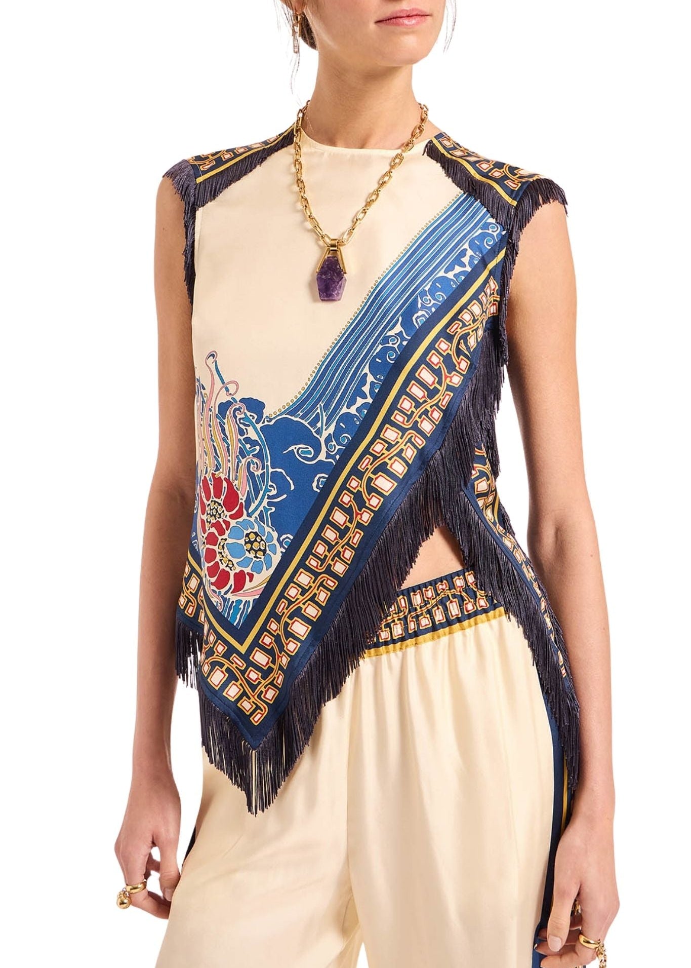 La Doublej Scarf Top - Vermillion