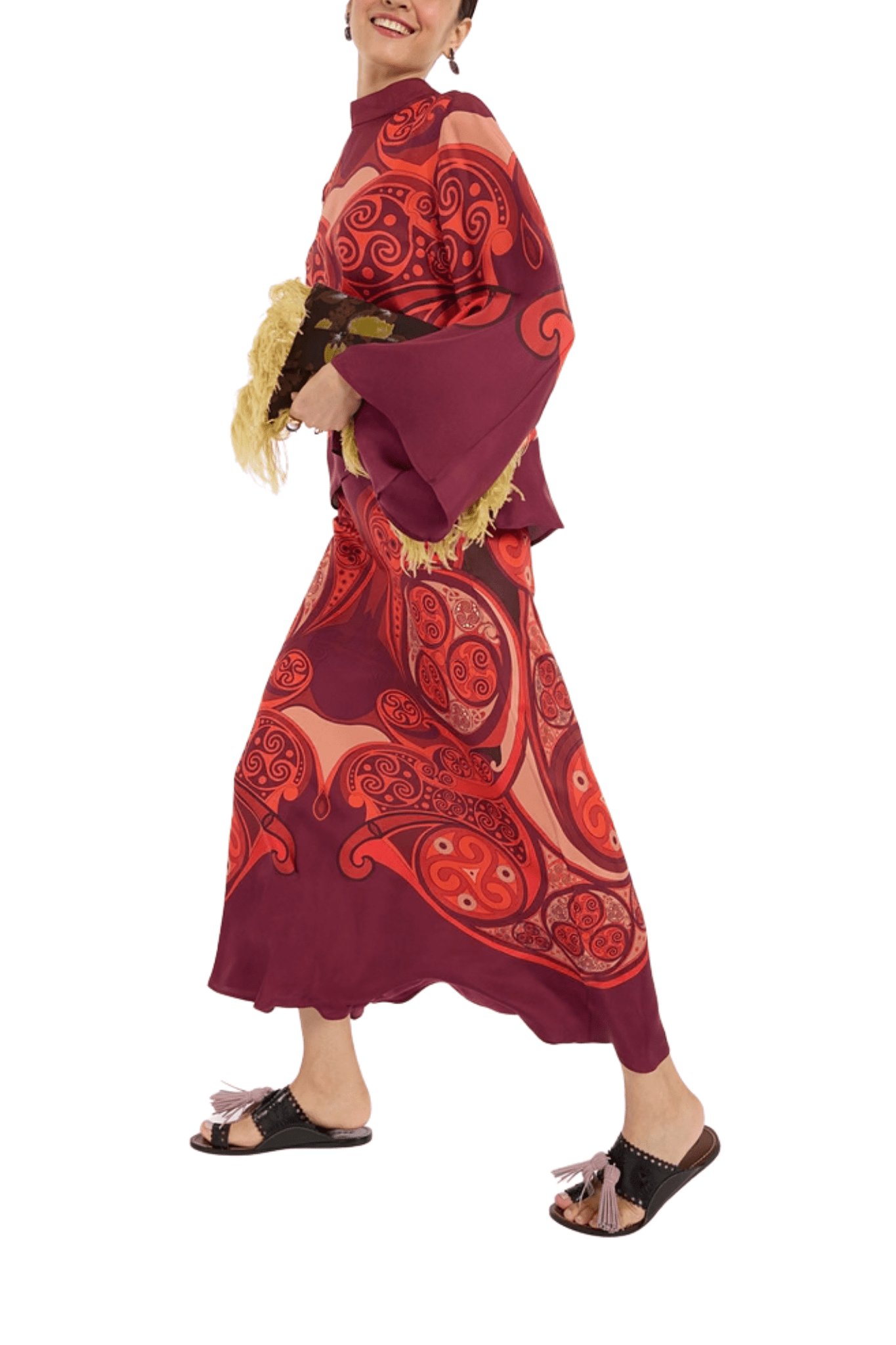 La DoubleJ Sleek Skirt - Vermillion