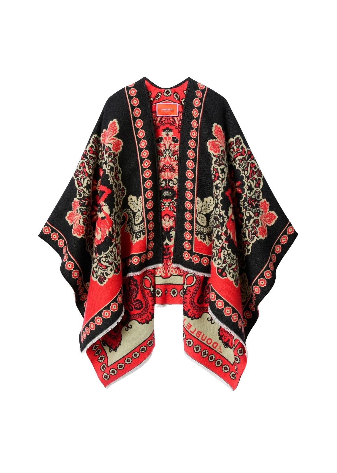 La Doublej Soul Poncho - Vermillion