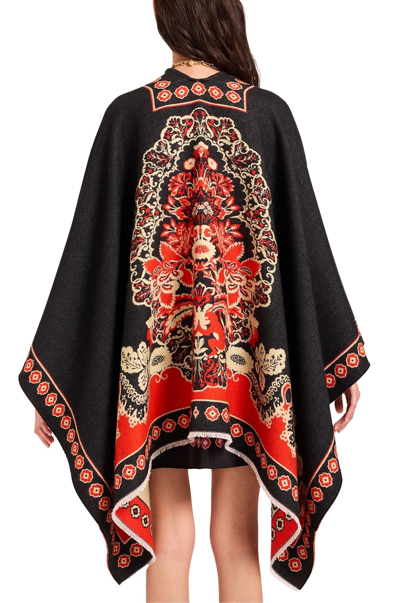 La Doublej Soul Poncho - Vermillion