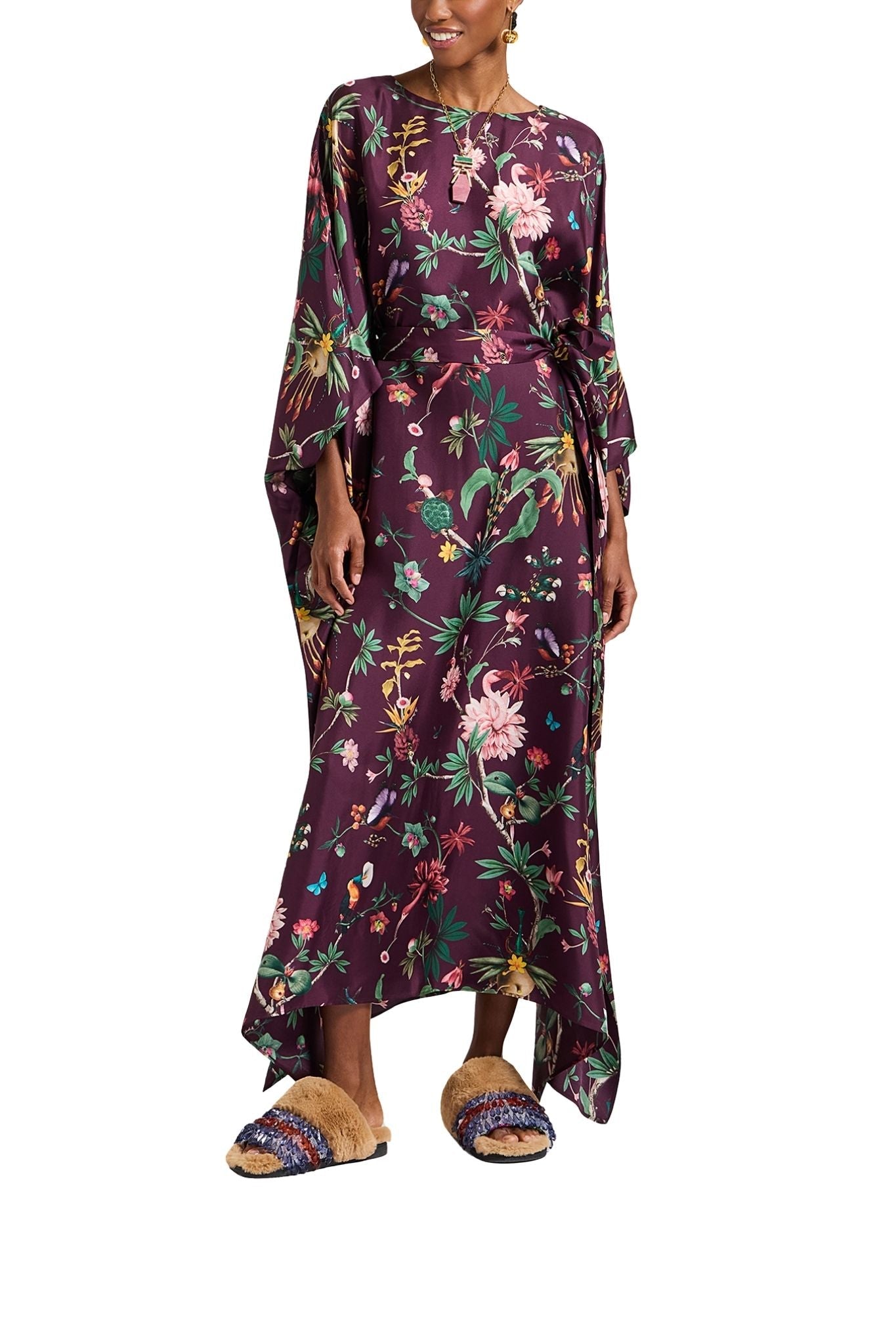 La Doublej Square Kaftan - Vermillion