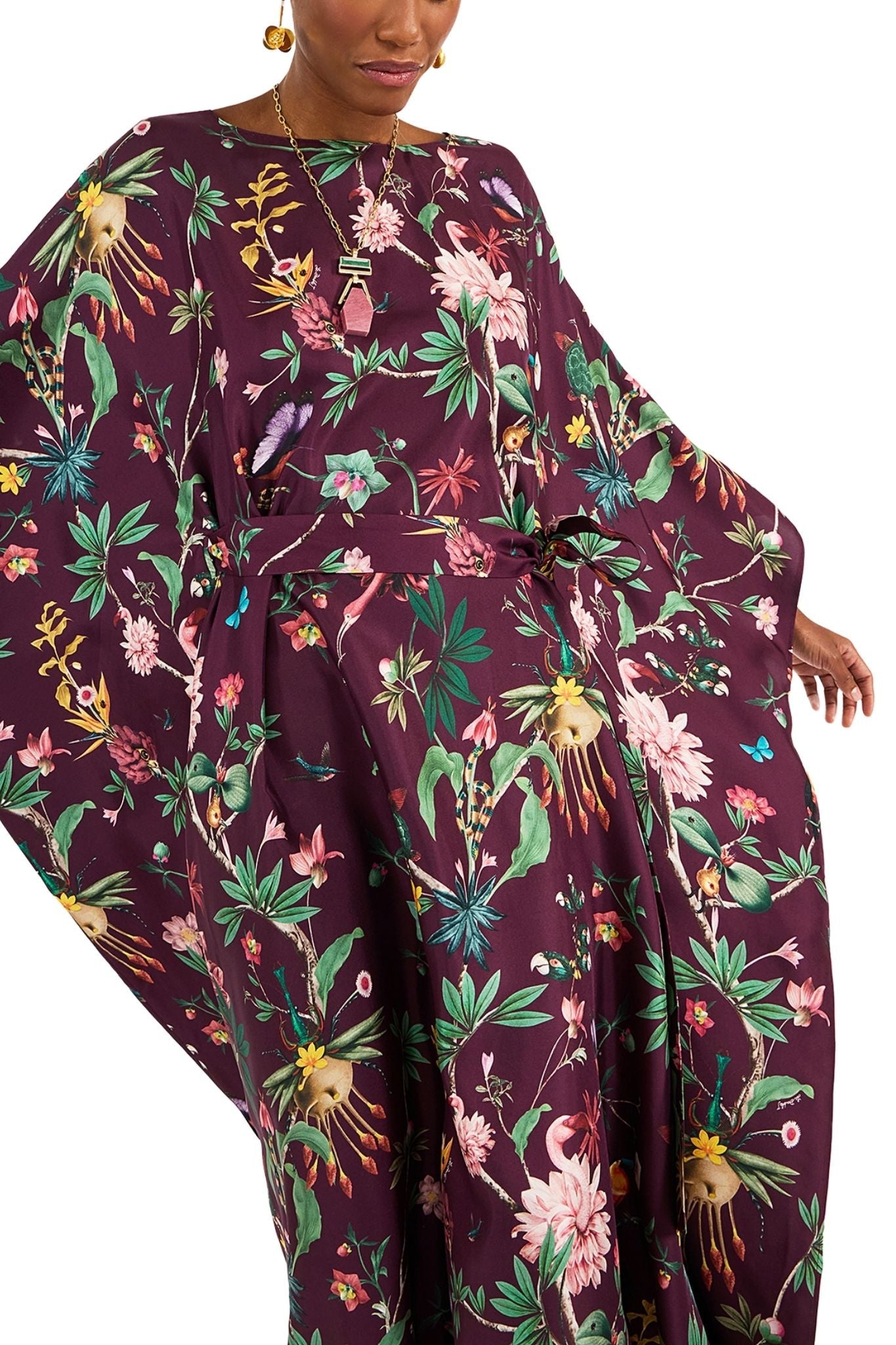 La Doublej Square Kaftan - Vermillion