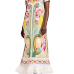 La DoubleJ Swing Dress La DoubleJ Swing Dress with Feathers - Vermillion