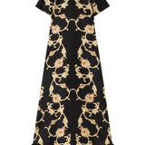 La DoubleJ Swing Dress with Feathers - Vermillion