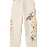 La DoubleJ The Barrel Jean Embroidered - Vermillion