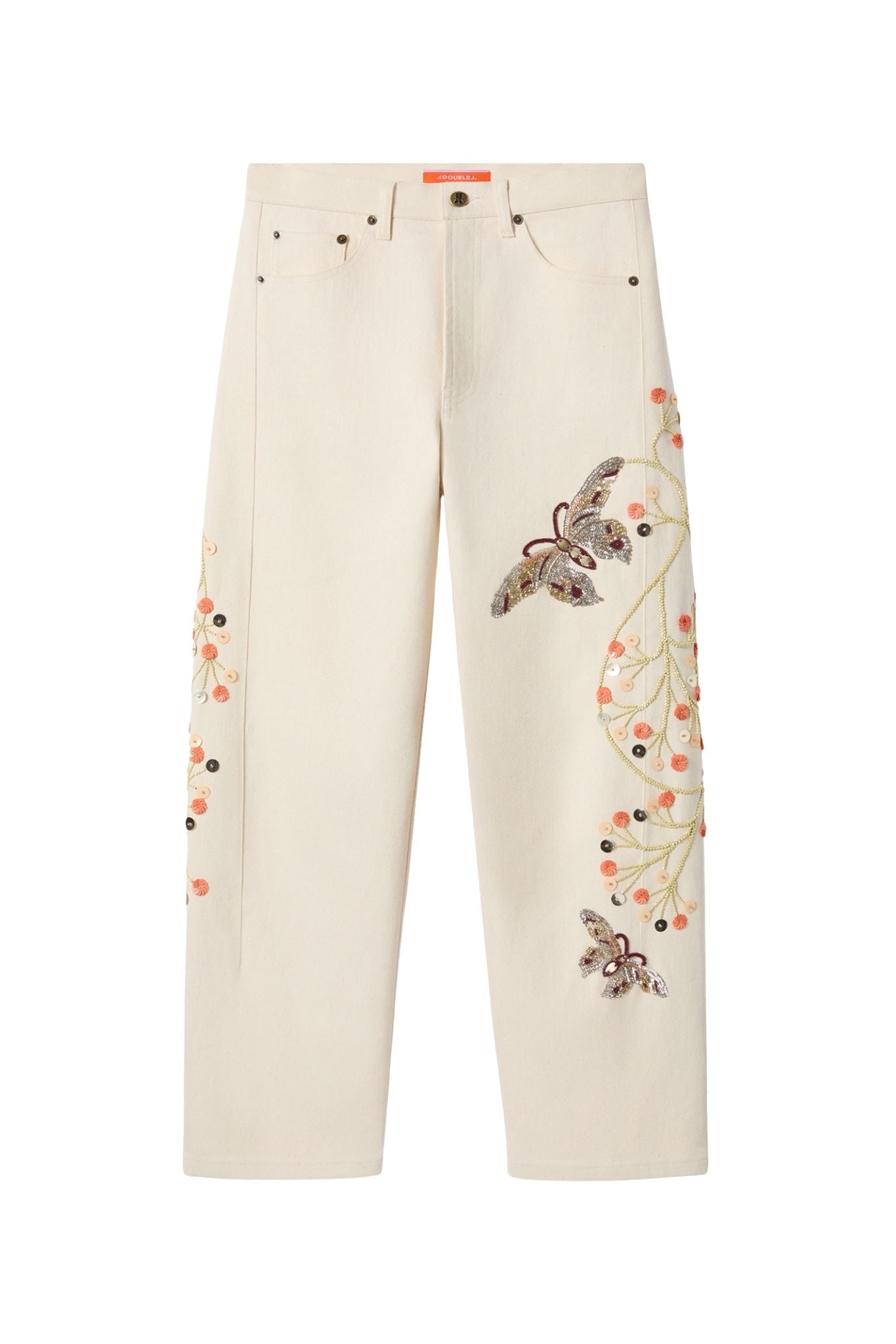 La DoubleJ The Barrel Jean Embroidered - Vermillion