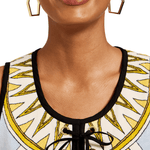 La DoubleJ Totem Mini Dress Placée - Vermillion