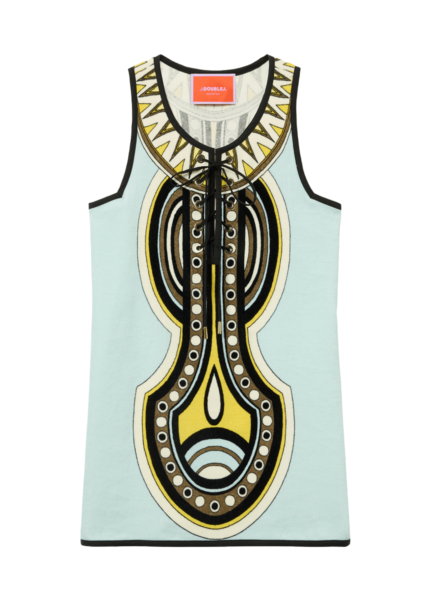 La DoubleJ Totem Mini Dress Placée - Vermillion