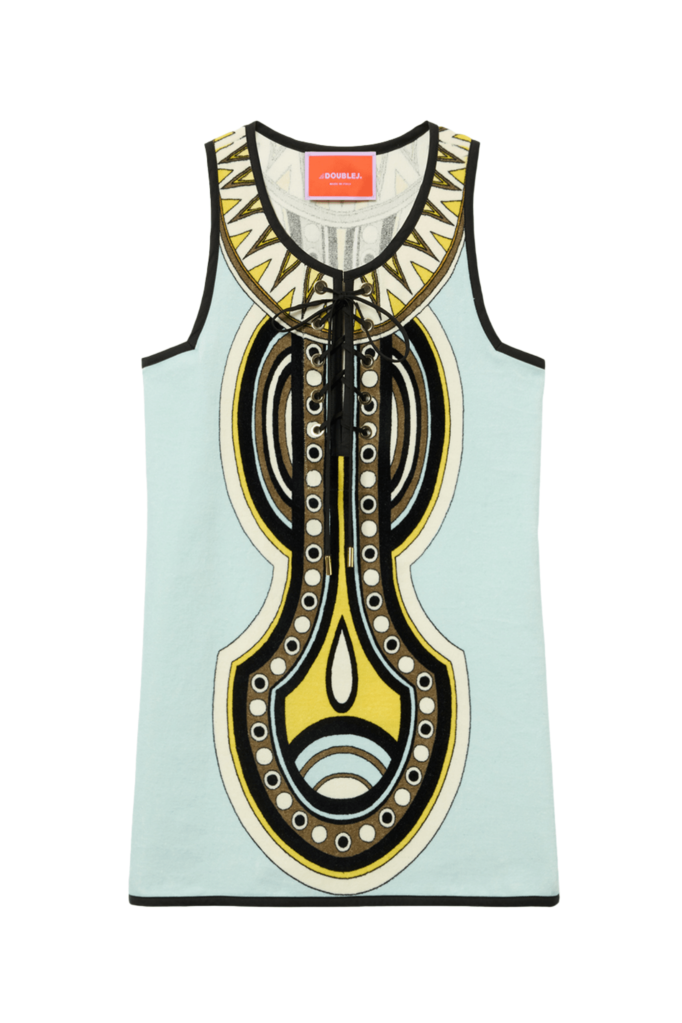 La DoubleJ Totem Mini Dress Placée - Vermillion