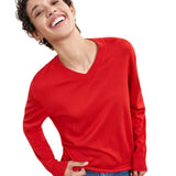 La Ligne Ben V Neck Sweater - Vermillion