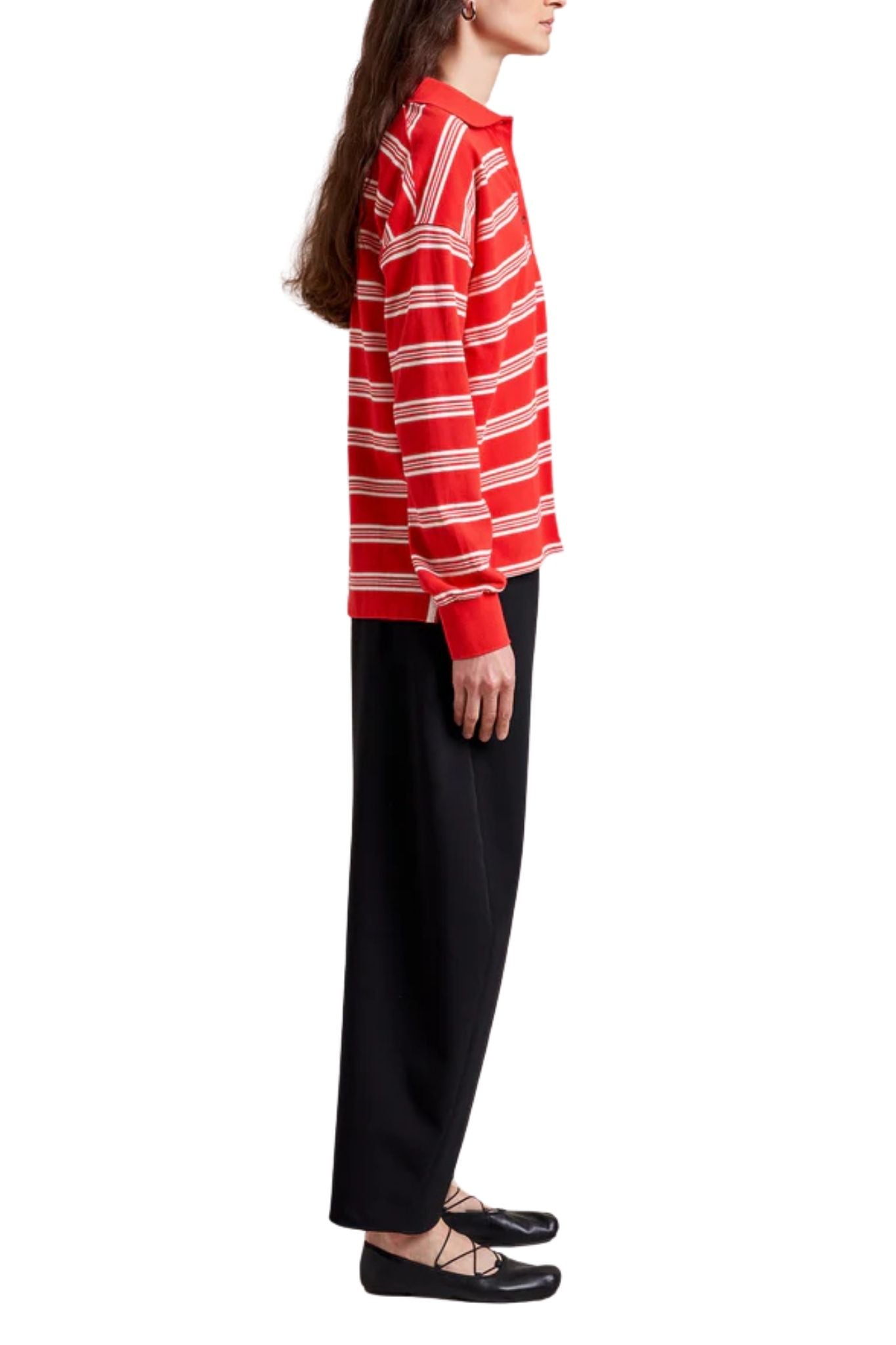 La Ligne Cassie Polo - Vermillion