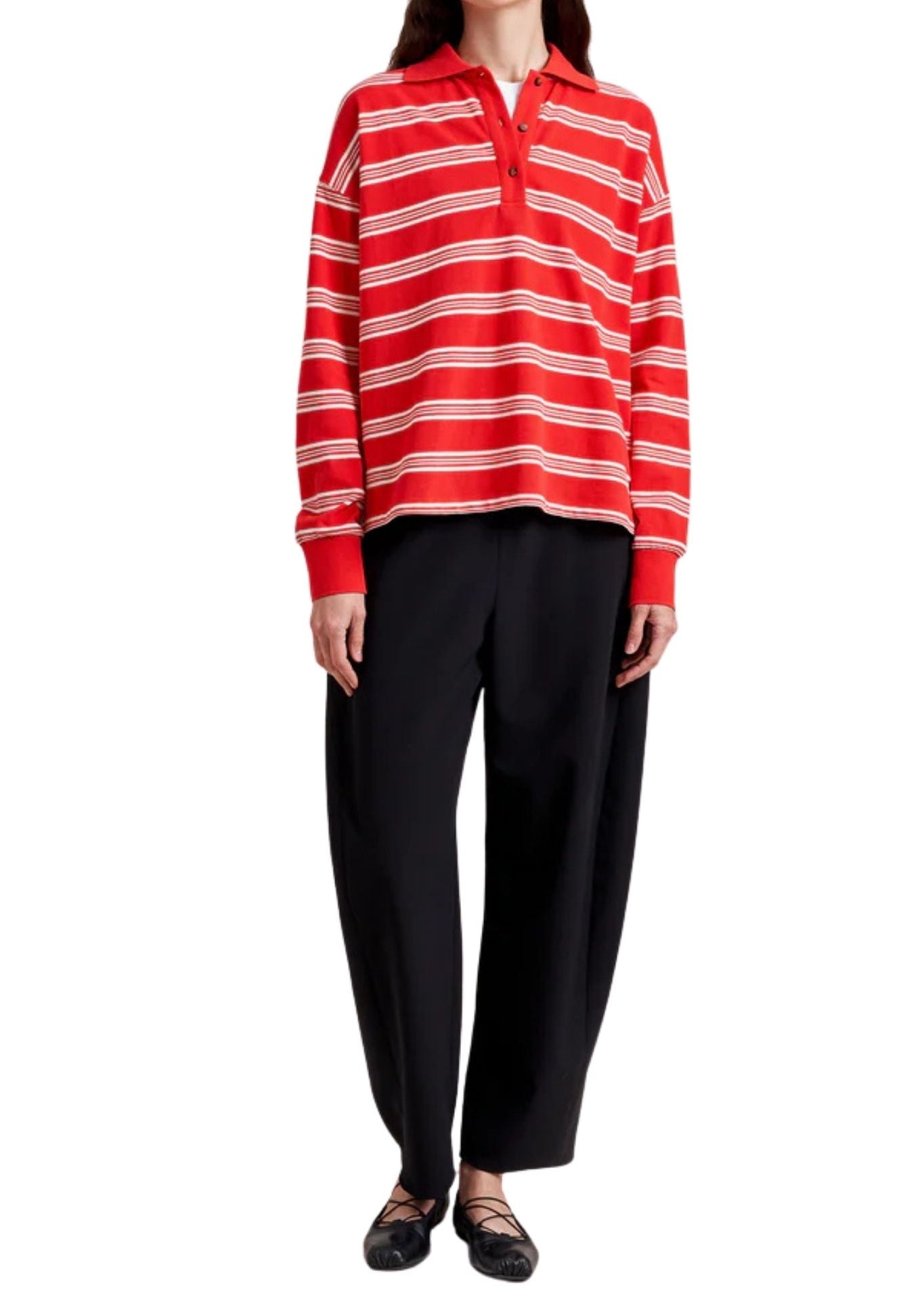 La Ligne Cassie Polo - Vermillion