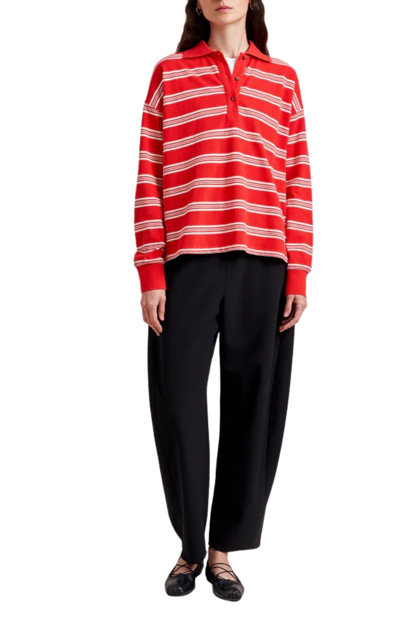 La Ligne Cassie Polo - Vermillion