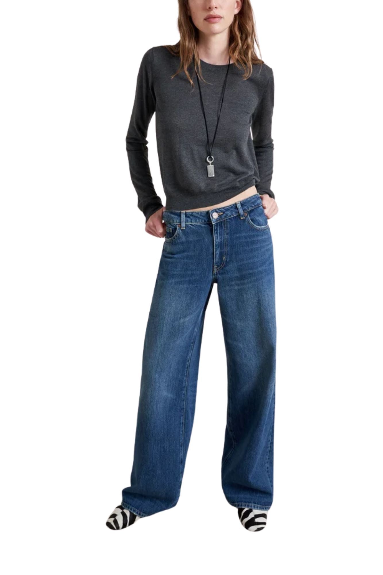 La Ligne Concorde Low Rise Jean - Vermillion