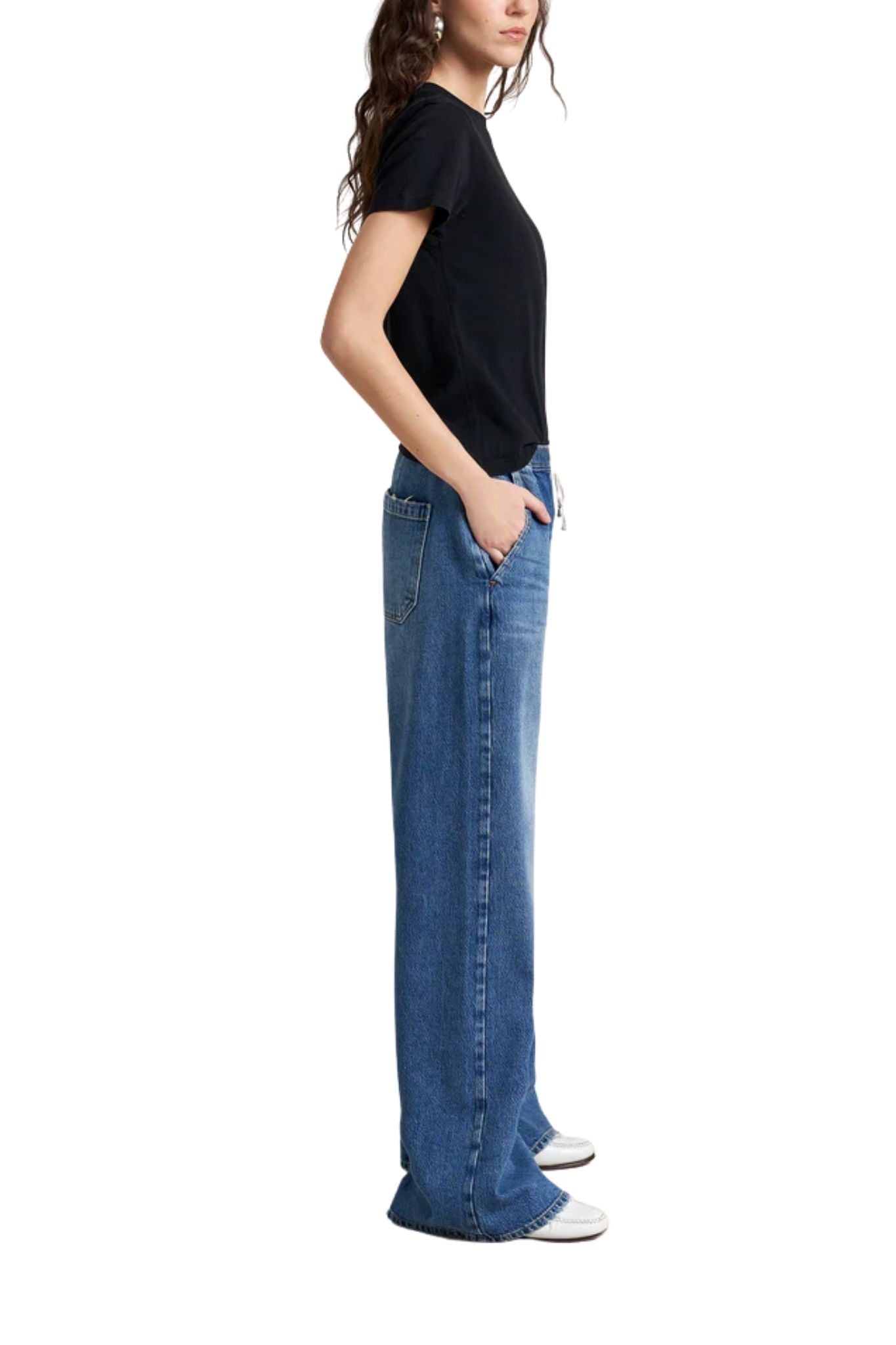 La Ligne Elastic Waist Jean - Vermillion