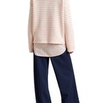 La Ligne Fine Stripe Marina Sweater - Vermillion