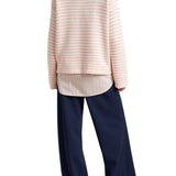 La Ligne Fine Stripe Marina Sweater - Vermillion
