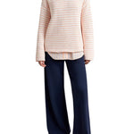 La Ligne Fine Stripe Marina Sweater - Vermillion