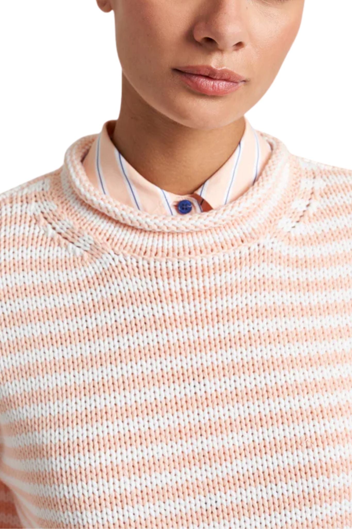 La Ligne Fine Stripe Marina Sweater - Vermillion