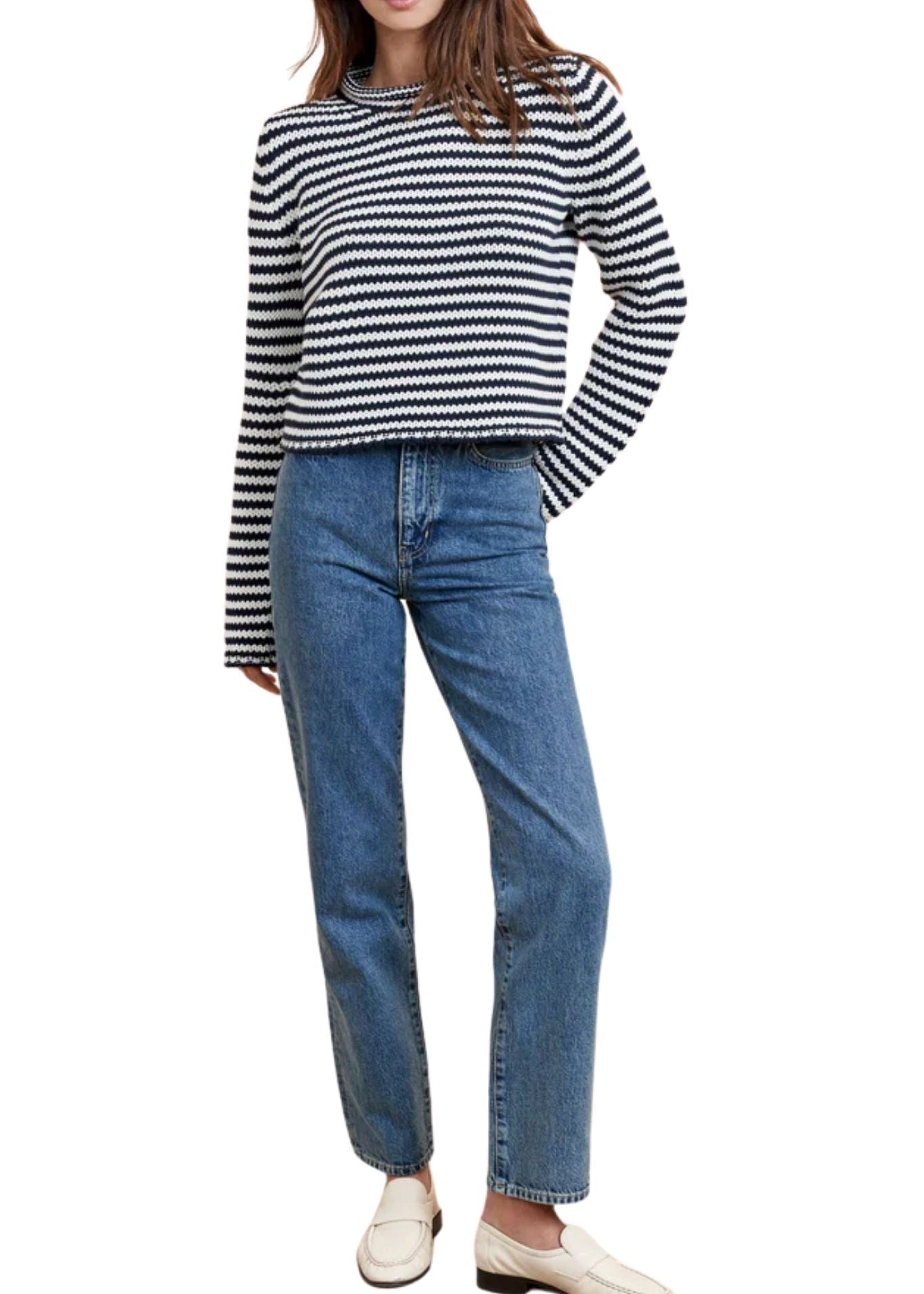 La Ligne Fine Stripe Mini Marina - Vermillion