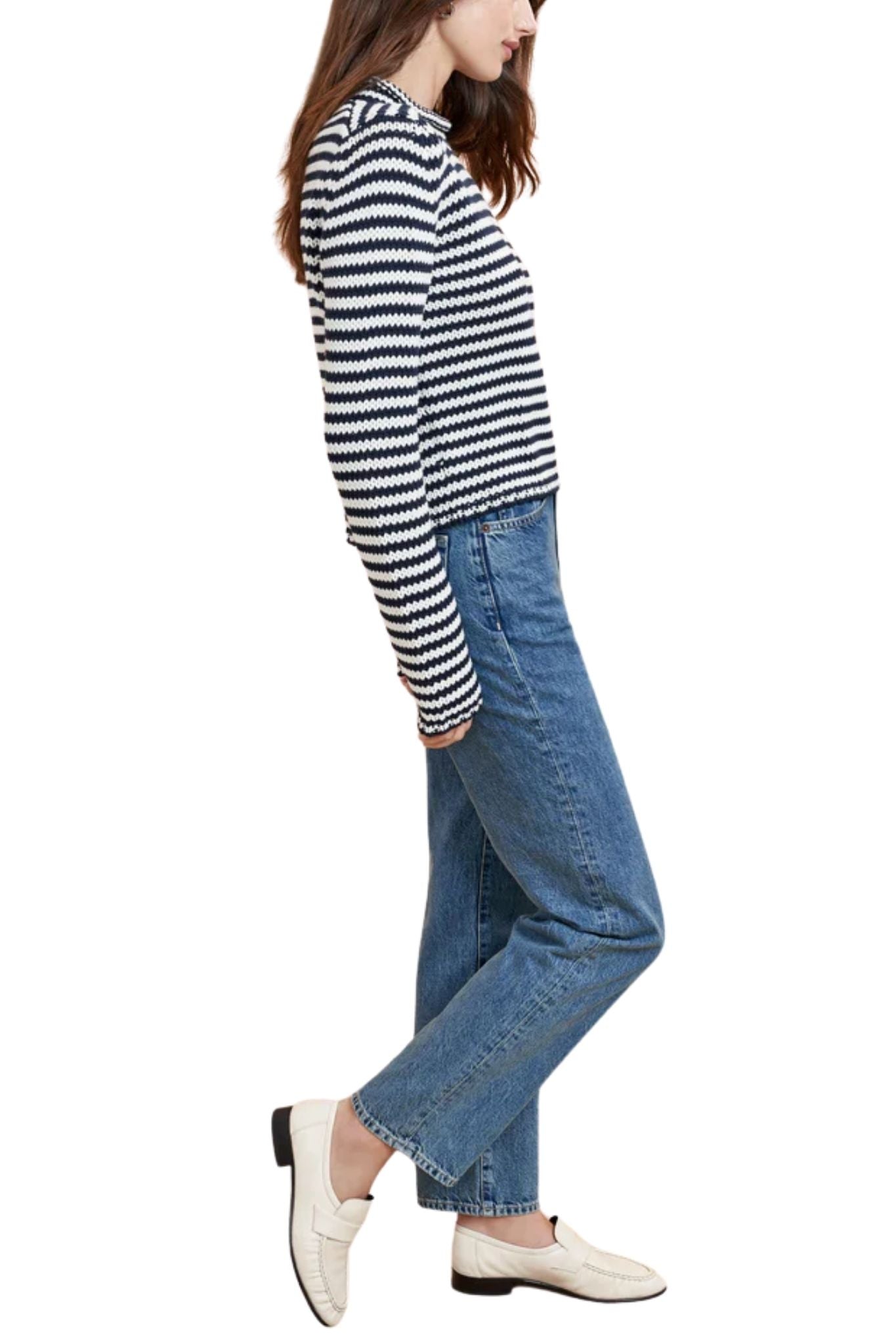 La Ligne Fine Stripe Mini Marina - Vermillion