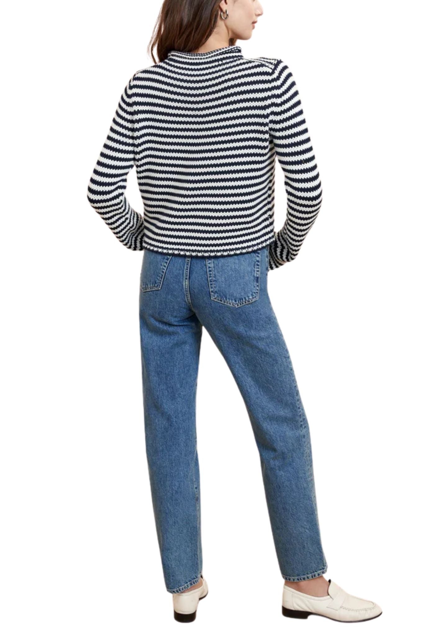 La Ligne Fine Stripe Mini Marina - Vermillion