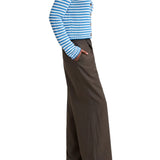 La Ligne Fine Stripe Mini Marina Cardigan - Vermillion