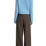 La Ligne Fine Stripe Mini Marina Cardigan - Vermillion