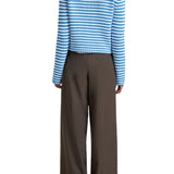 La Ligne Fine Stripe Mini Marina Cardigan - Vermillion