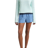 La Ligne Fine Stripe Mini Marina Sweater - Vermillion