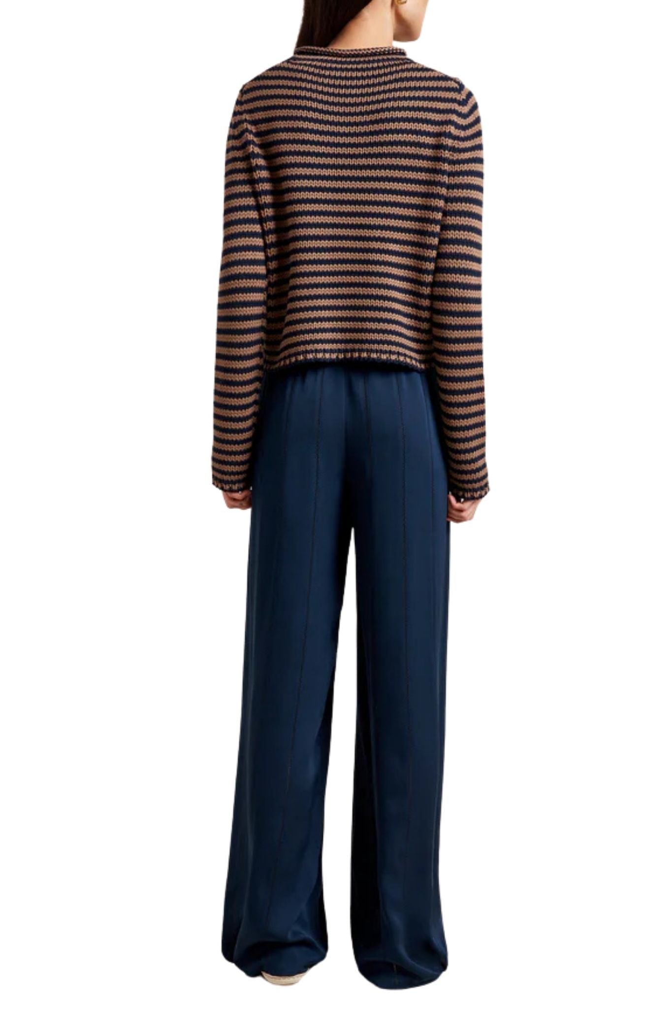 La Ligne Fine Stripe Mini Marina Sweater - Vermillion