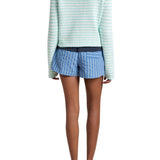 La Ligne Fine Stripe Mini Marina Sweater - Vermillion