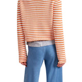 La Ligne Fine Stripe Mini Marina Sweater - Vermillion