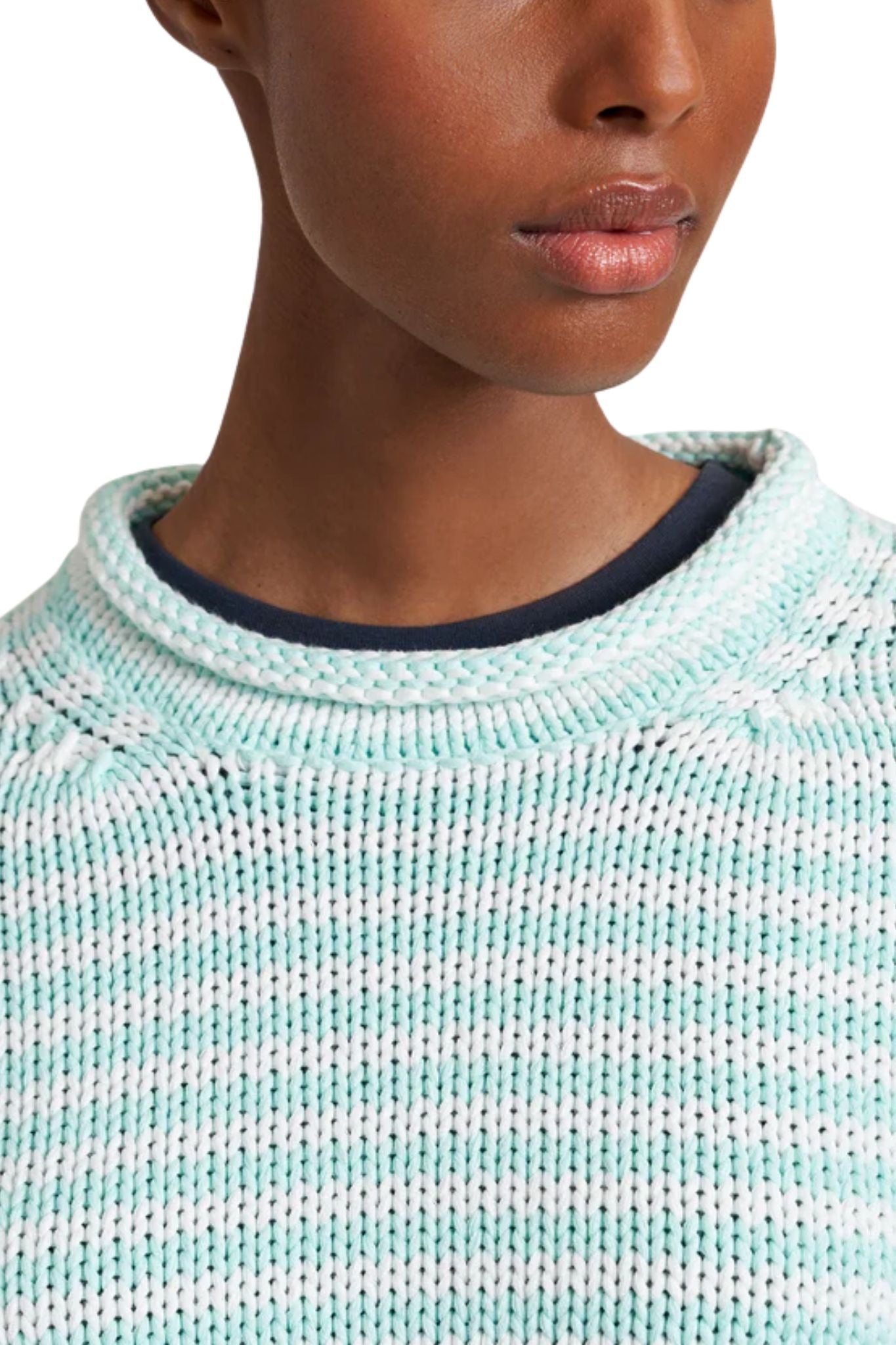 La Ligne Fine Stripe Mini Marina Sweater - Vermillion