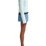 La Ligne Fine Stripe Mini Marina Sweater - Vermillion