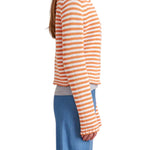 La Ligne Fine Stripe Mini Marina Sweater - Vermillion