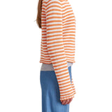 La Ligne Fine Stripe Mini Marina Sweater - Vermillion
