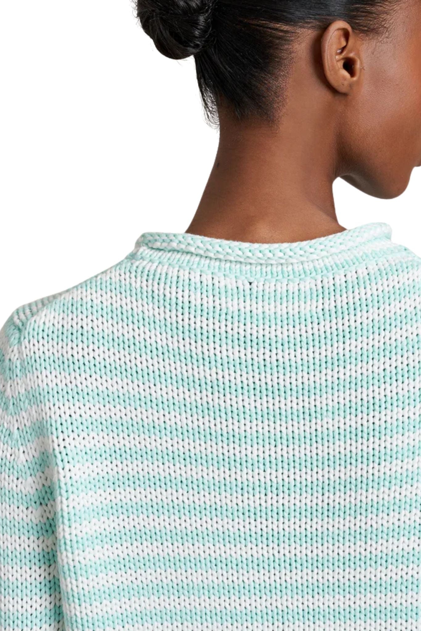 La Ligne Fine Stripe Mini Marina Sweater - Vermillion