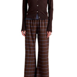 La Ligne Flannel Colby Pant - Vermillion